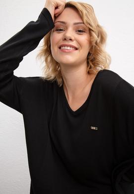 Kadın Siyah Kazak - 50206845011