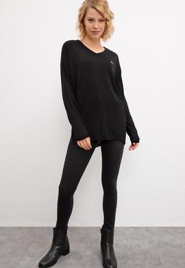 Kadın Siyah Kazak - 50206845011