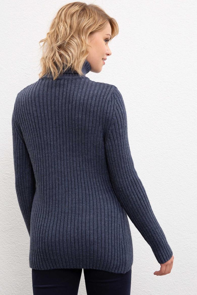 Kadın Mavi Kazak - 50206764054