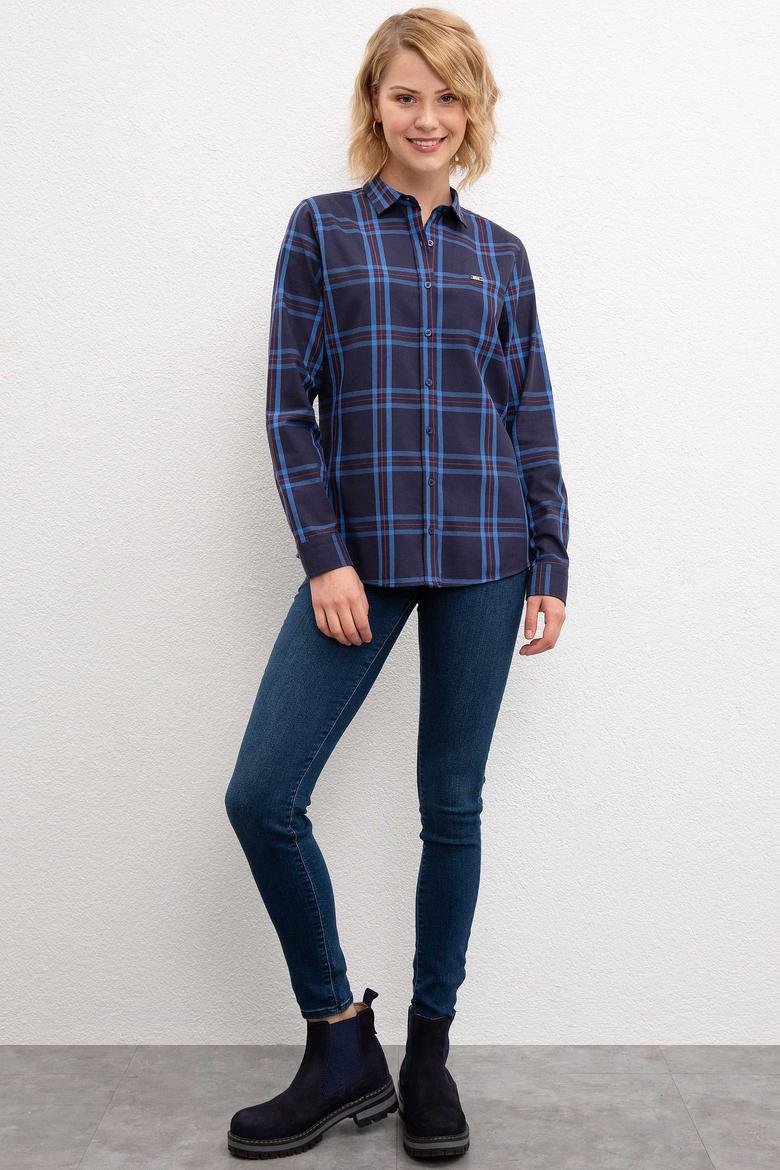 Kadın Lacivert Gömlek - 50207968019