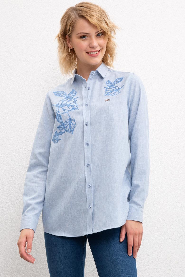 Kadın Mavi Gömlek - 50207180010