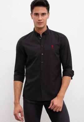 Erkek Siyah Gömlek Uzunkol Basic - 50233224029