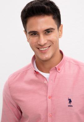 Erkek Kırmızı Gömlek Uzunkol Basic - 50226811057