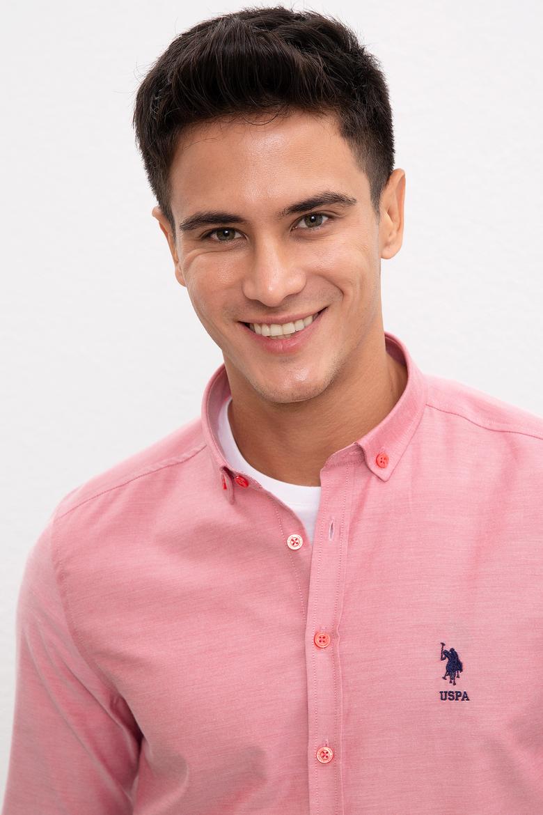 Erkek Kırmızı Gömlek Uzunkol Basic - 50226811057