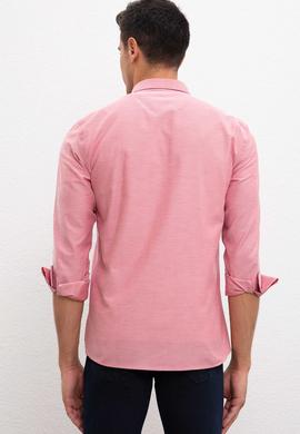 Erkek Kırmızı Gömlek Uzunkol Basic - 50226811057