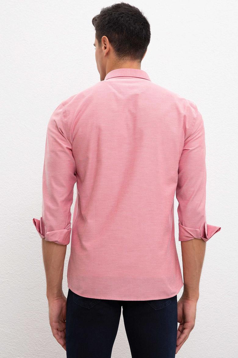 Erkek Kırmızı Gömlek Uzunkol Basic - 50226811057
