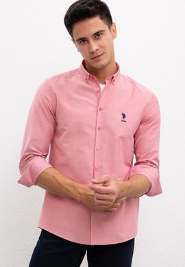 Erkek Kırmızı Gömlek Uzunkol Basic - 50226811057