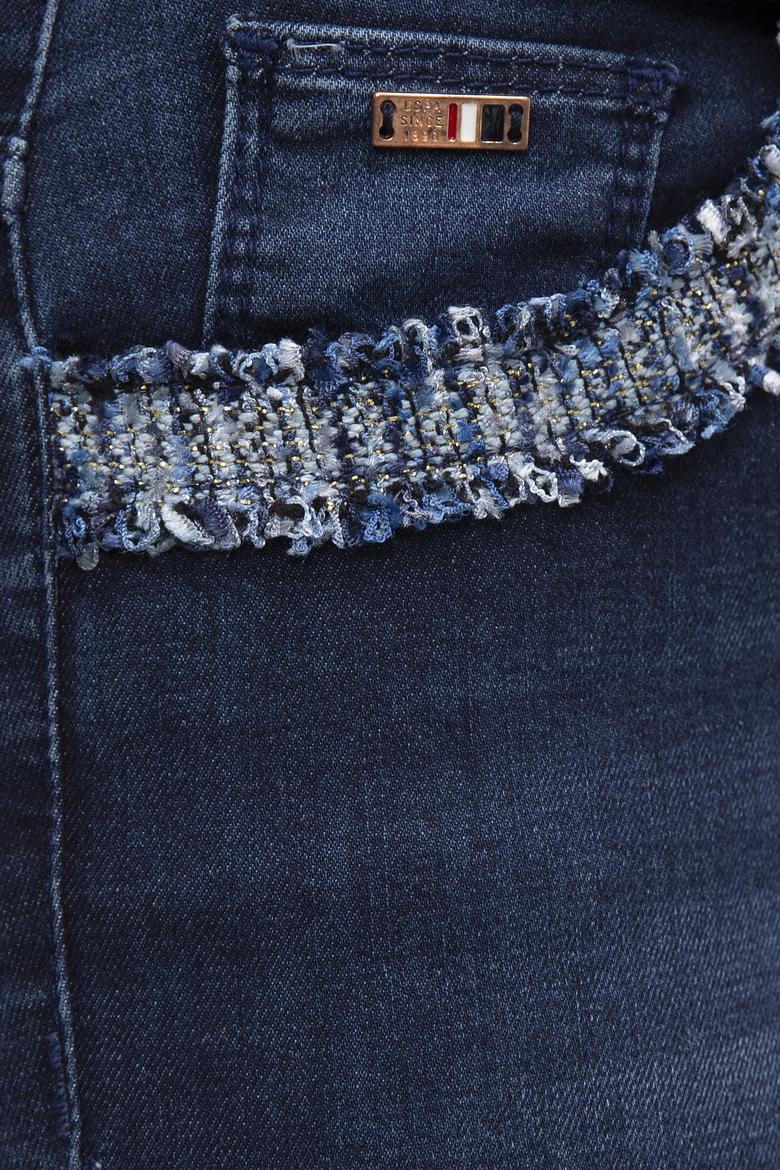 Kadın Mavi Denim Pantolon - 50209343003