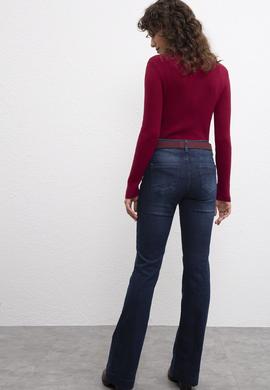 Kadın Mavi Denim Pantolon - 50209343003