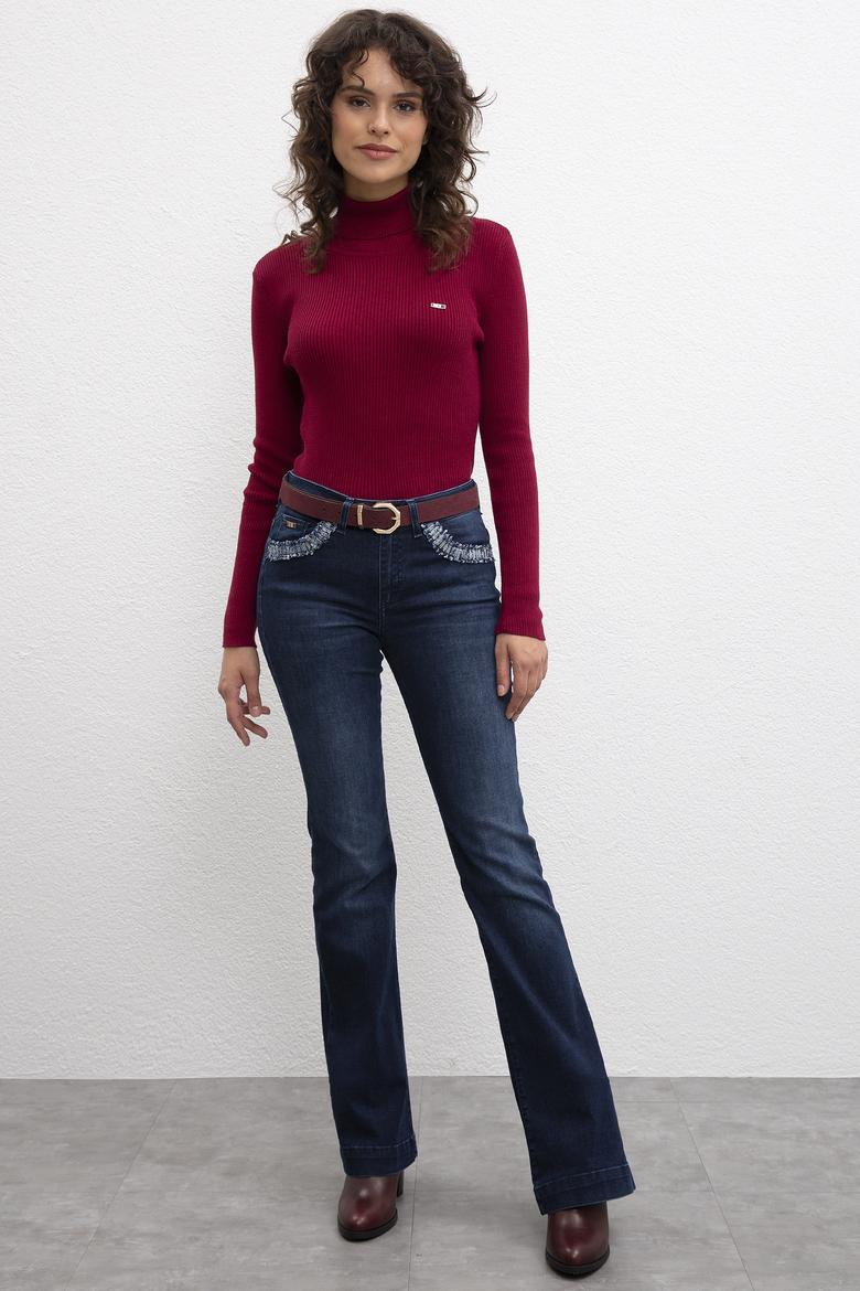 Kadın Mavi Denim Pantolon