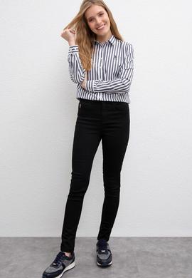 Kadın Siyah Denim Pantolon - 50208244012