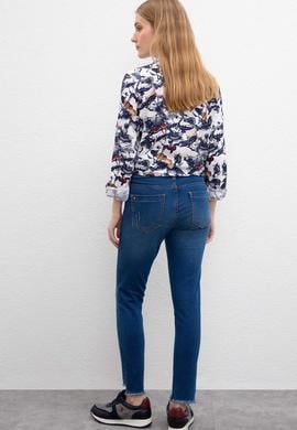 Kadın Koyu Mavi Jean Pantolon - 50209509004