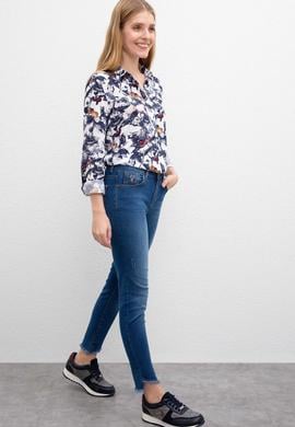 Kadın Koyu Mavi Jean Pantolon - 50209509004