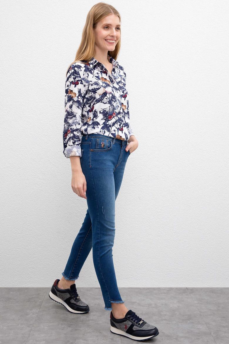 Kadın Koyu Mavi Jean Pantolon - 50209509004