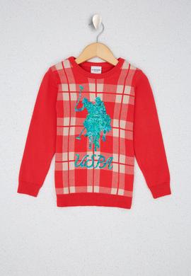 Kız Çocuk Kırmızı Kazak - 50206141012