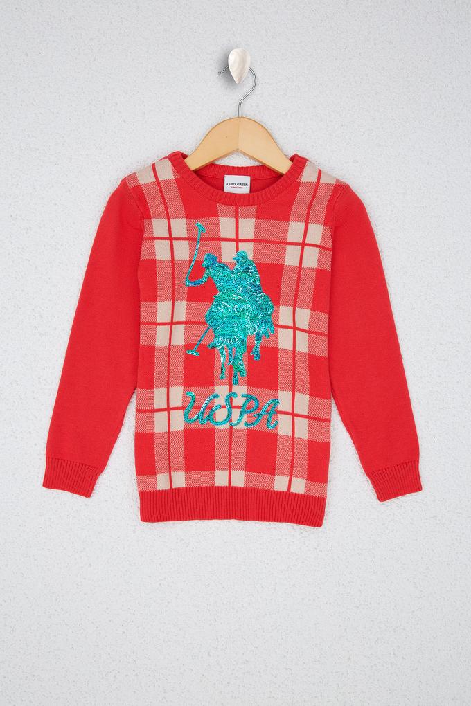 Kız Çocuk Kırmızı Kazak