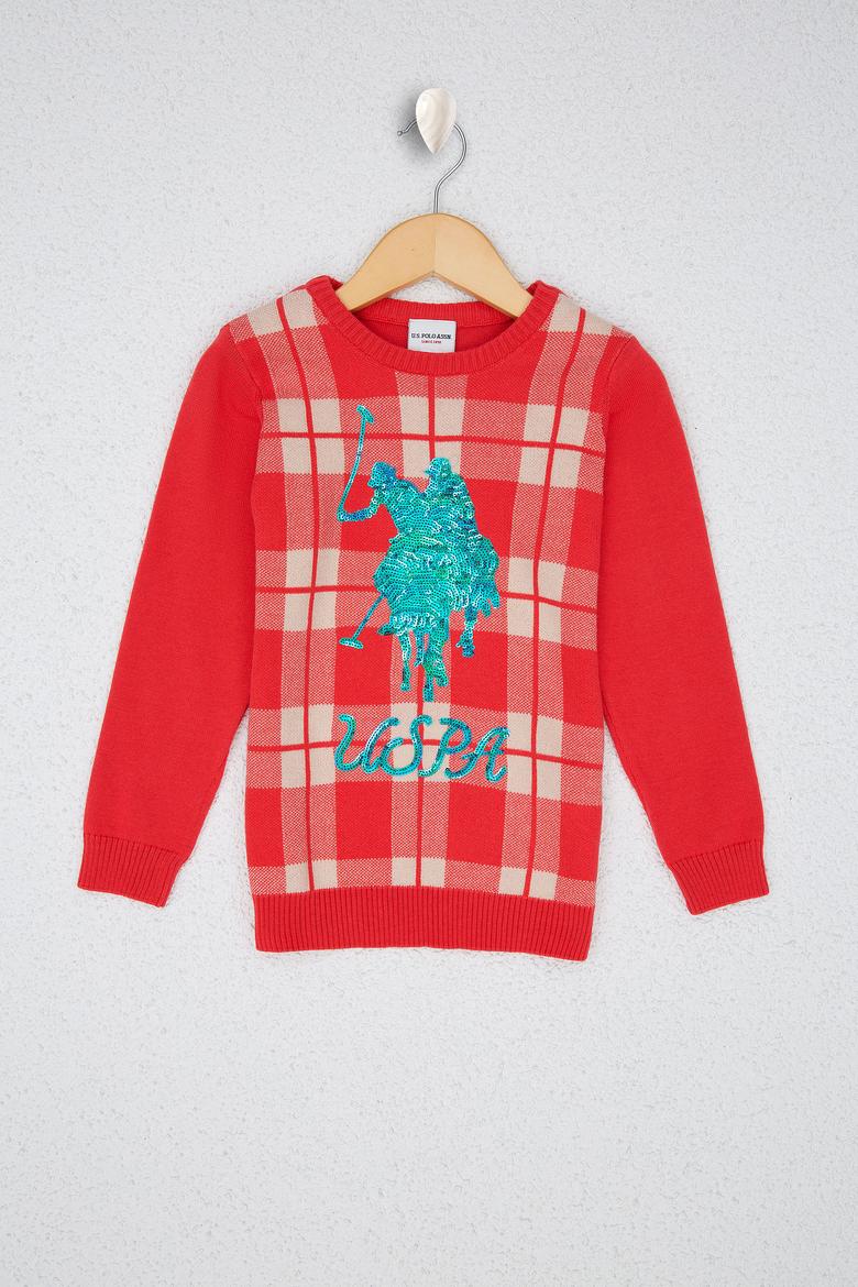 Kız Çocuk Kırmızı Kazak