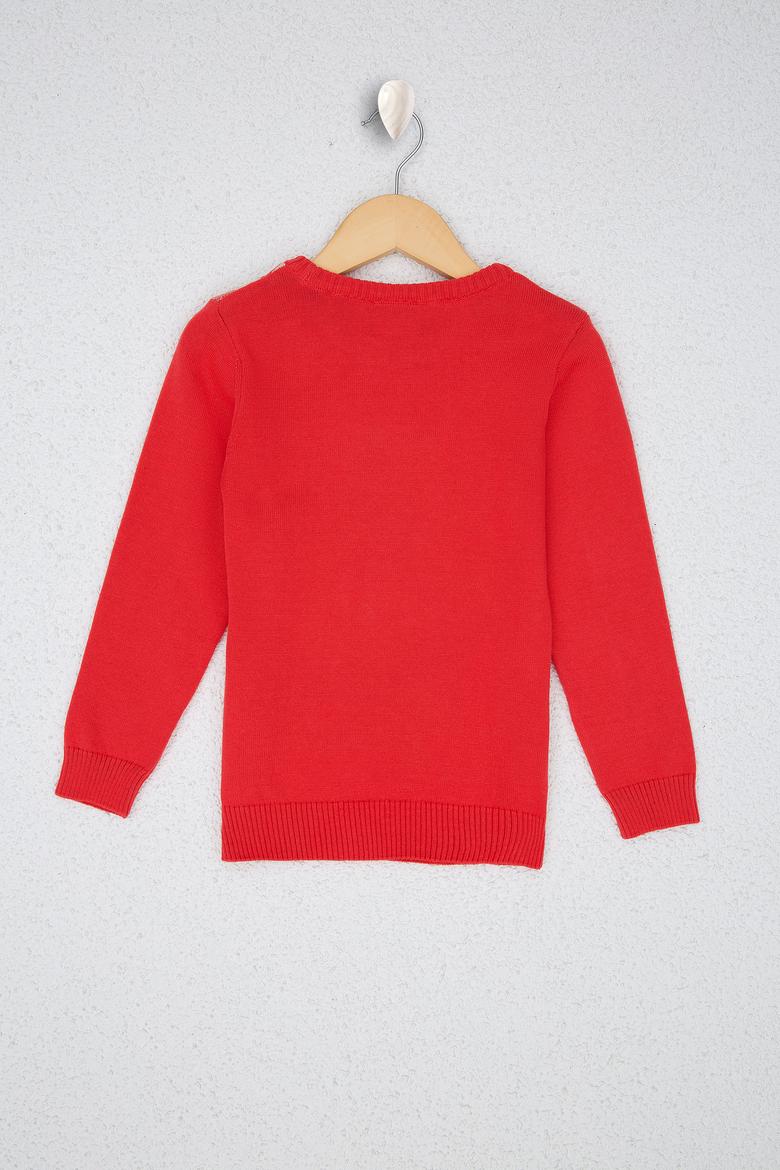 Kız Çocuk Kırmızı Kazak - 50206141012