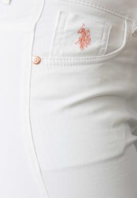 Kadın Beyaz Kanvas Pantolon - 50189011015