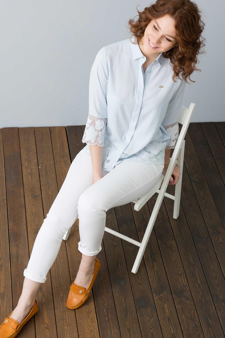 Kadın Beyaz Kanvas Pantolon