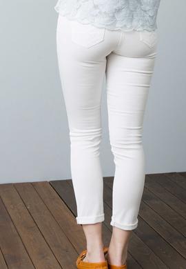 Kadın Beyaz Kanvas Pantolon - 50189011015