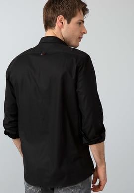 Erkek Siyah Uzun Kollu Basic Gömlek - 50191438122