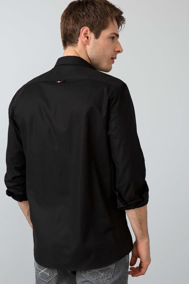 Erkek Siyah Uzun Kollu Basic Gömlek - 50191438122