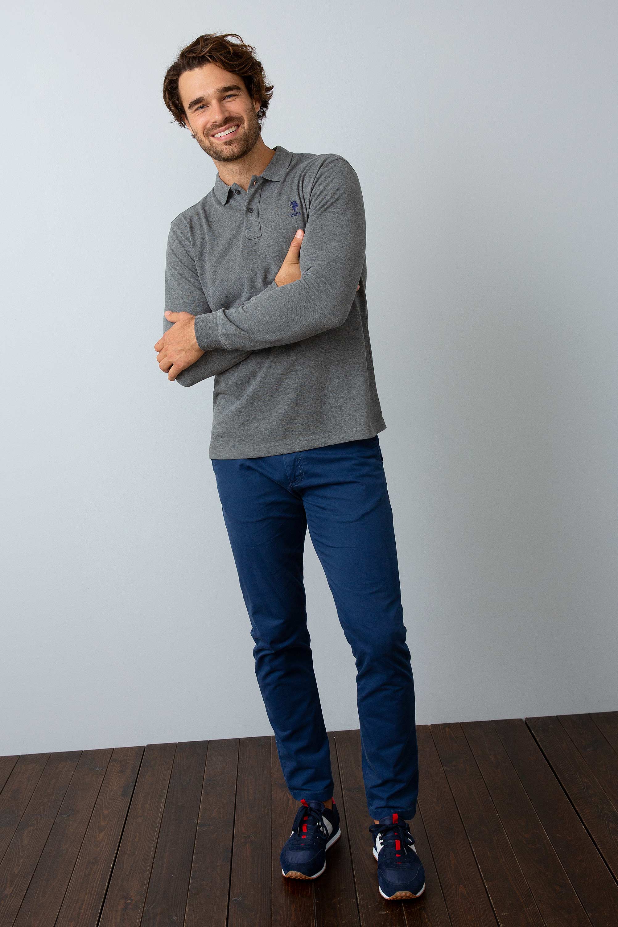 Erkek Gri Sweatshirt Basic - Image 2