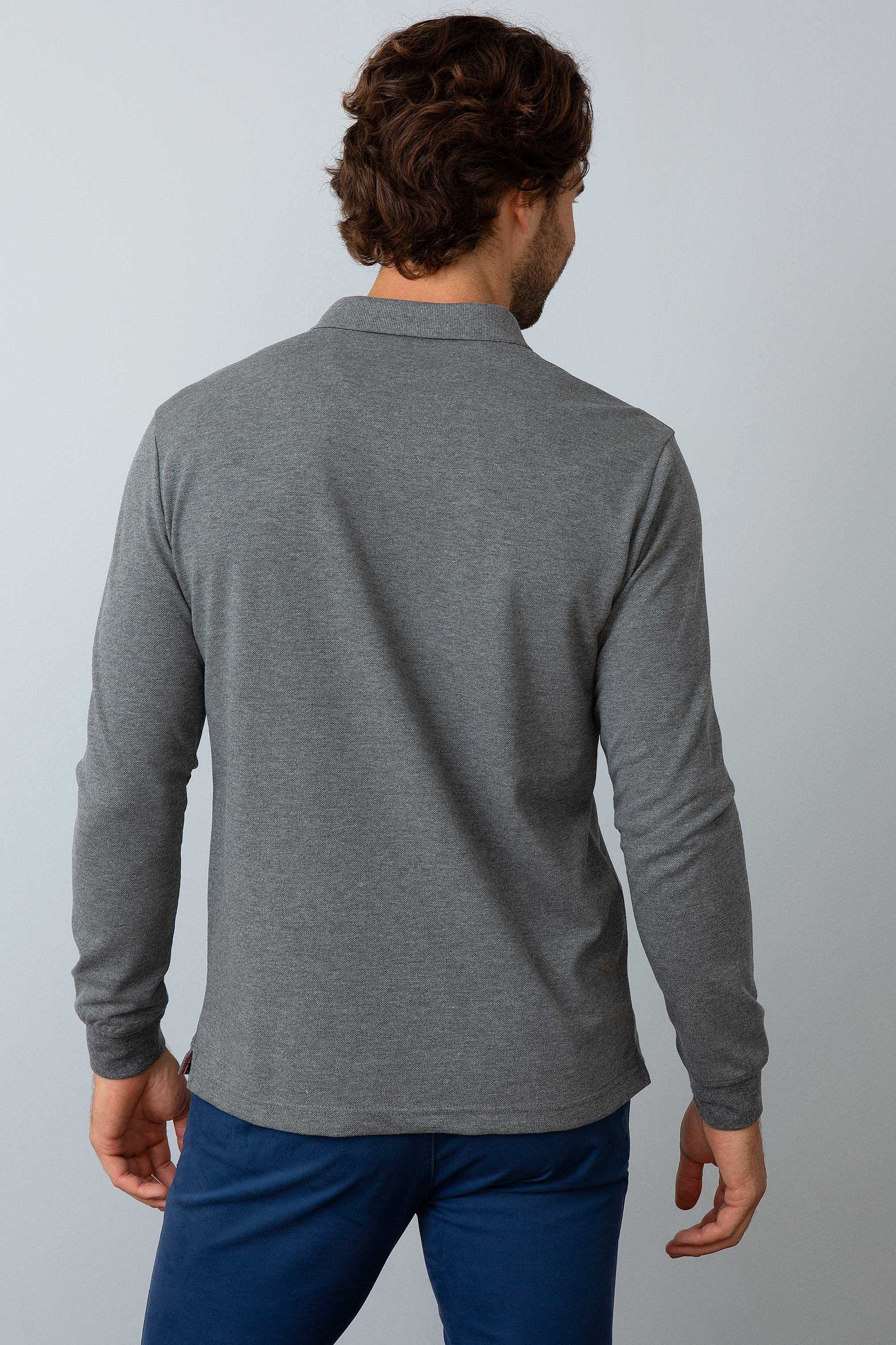 Erkek Gri Sweatshirt Basic
