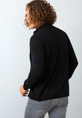 Erkek Siyah Triko Hırka Basic - 50192683045