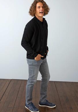 Erkek Siyah Triko Hırka Basic - 50192683045