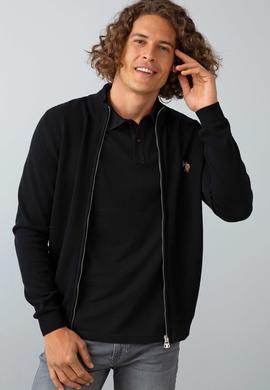 Erkek Siyah Triko Hırka Basic - 50192683045