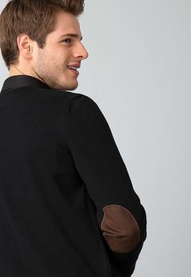 Erkek Siyah Basic Triko Hırka - 50192682043