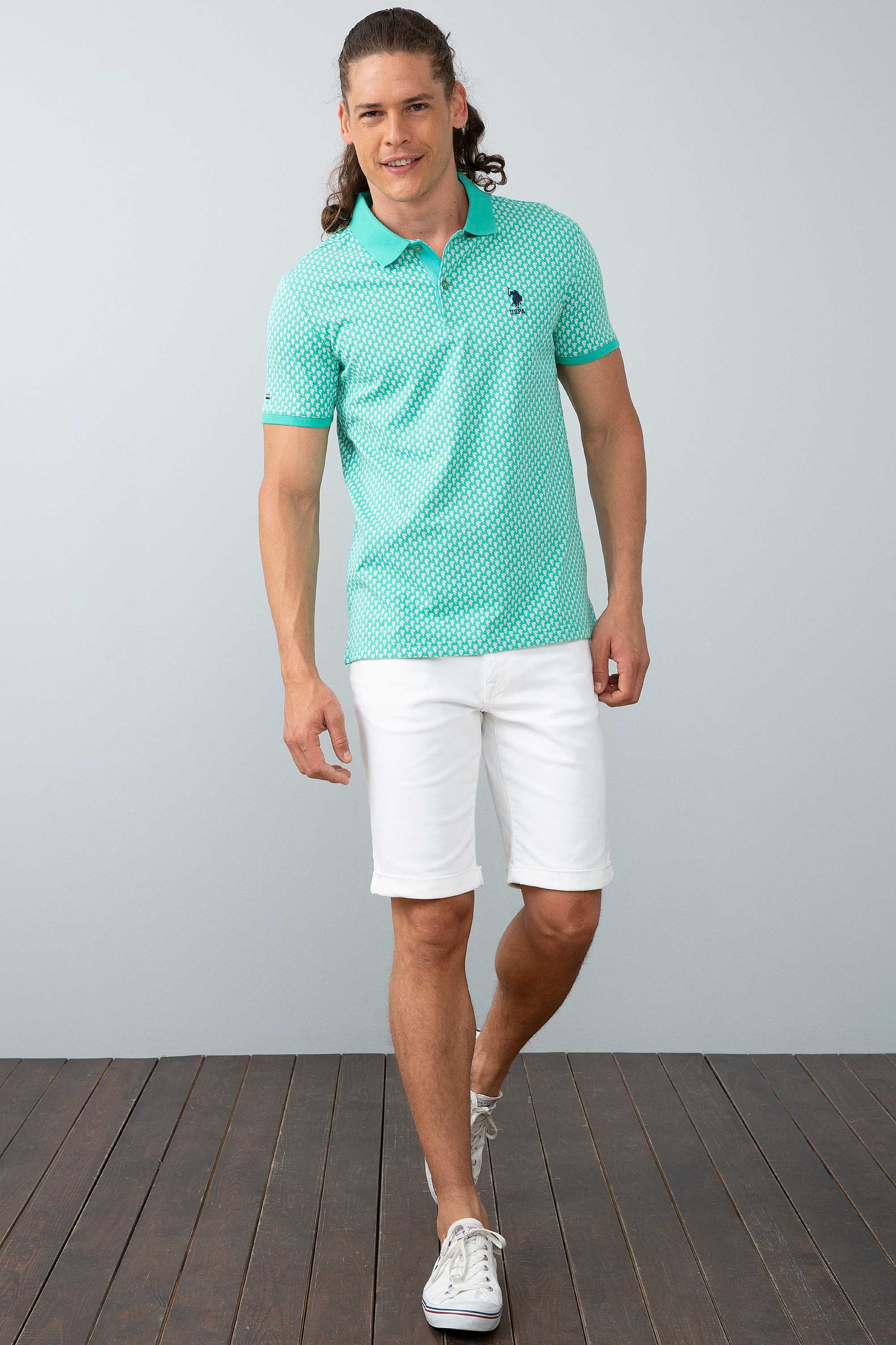 Erkek Mint Yeşili Polo Yaka T-Shirt