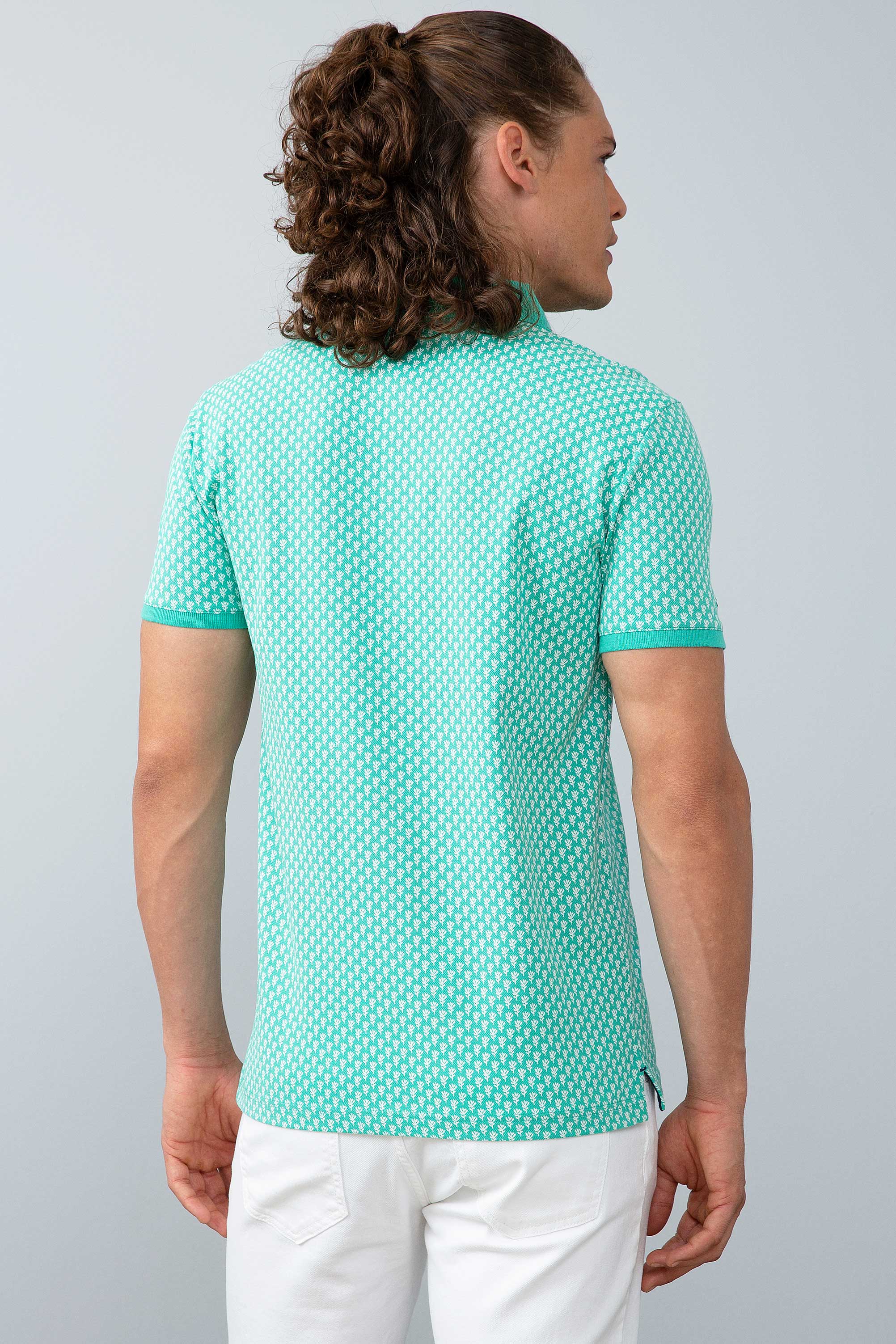Erkek Mint Yeşili Polo Yaka T-Shirt - Image 3