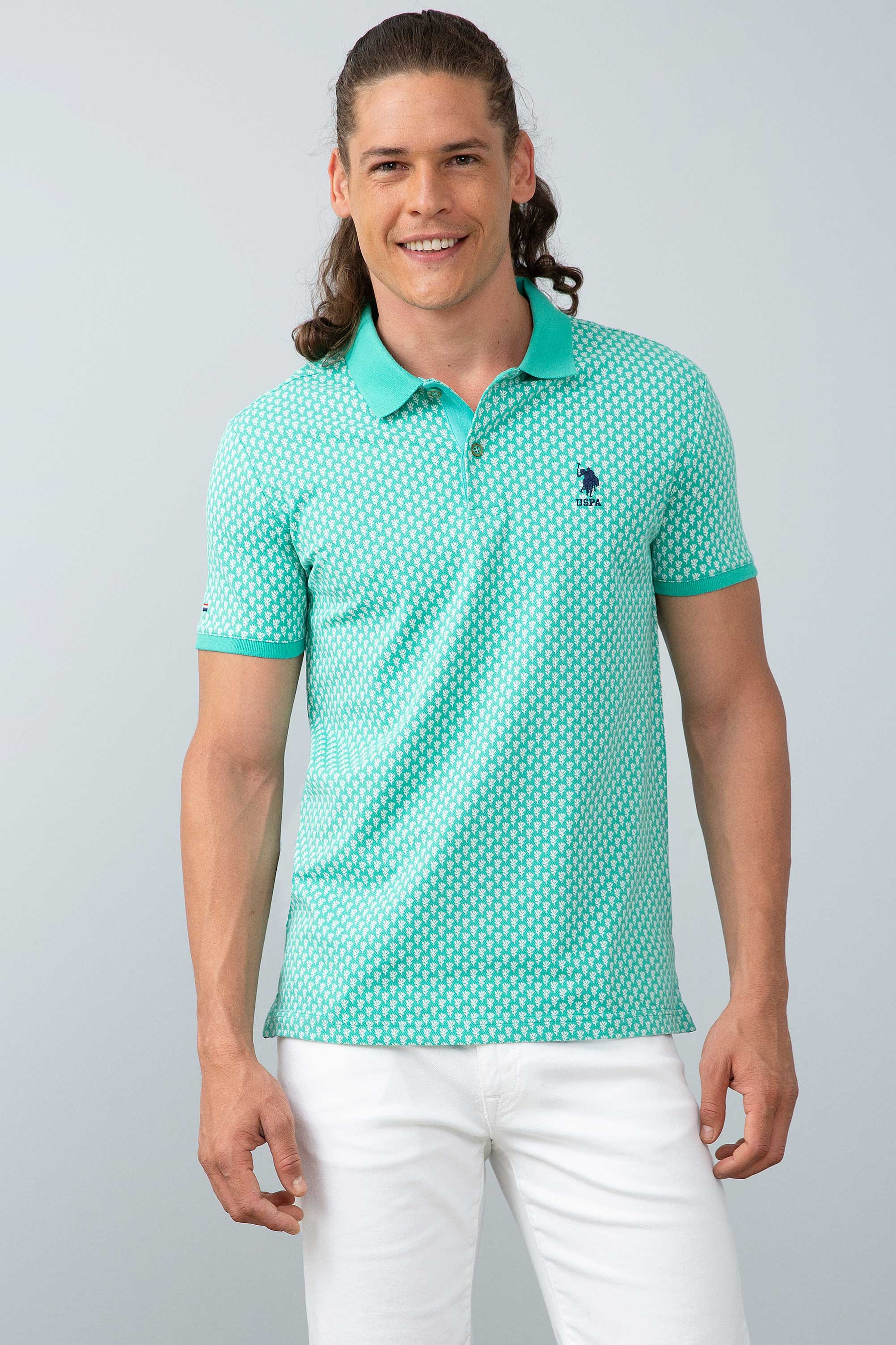 Erkek Mint Yeşili Polo Yaka T-Shirt - Image 1