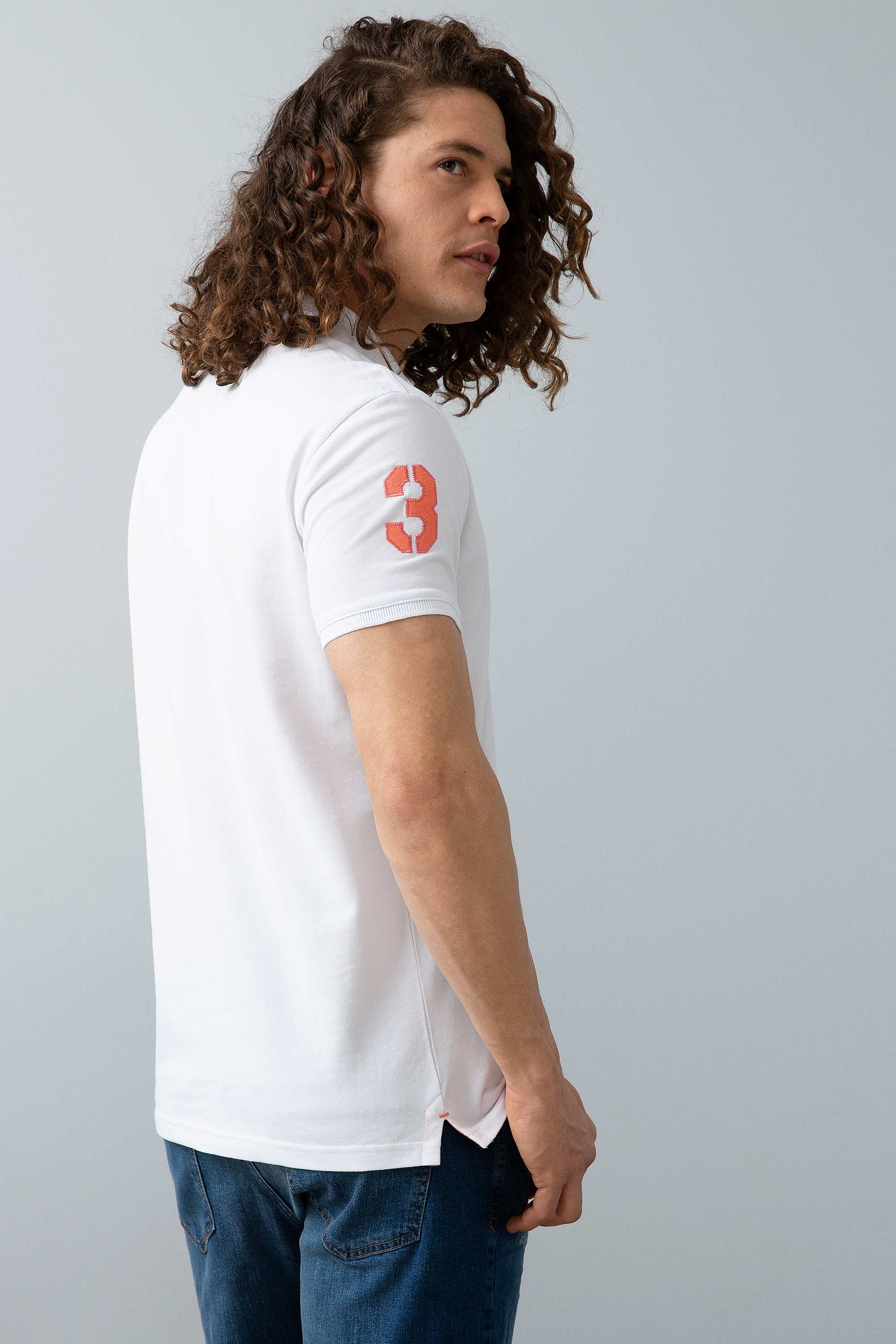 Erkek Beyaz Polo Yaka T-Shirt