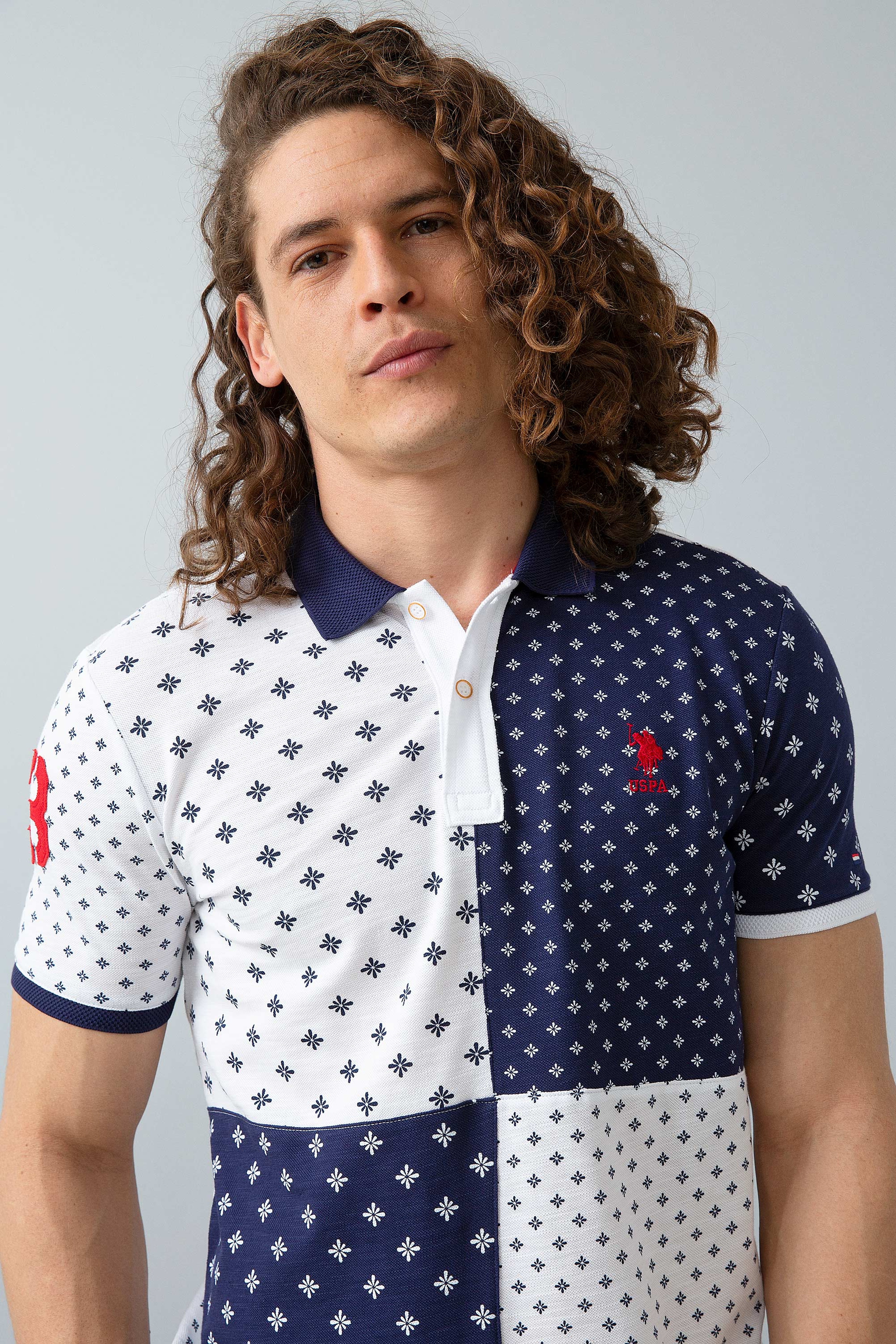 Erkek Beyaz Polo Yaka T-Shirt - Image 1