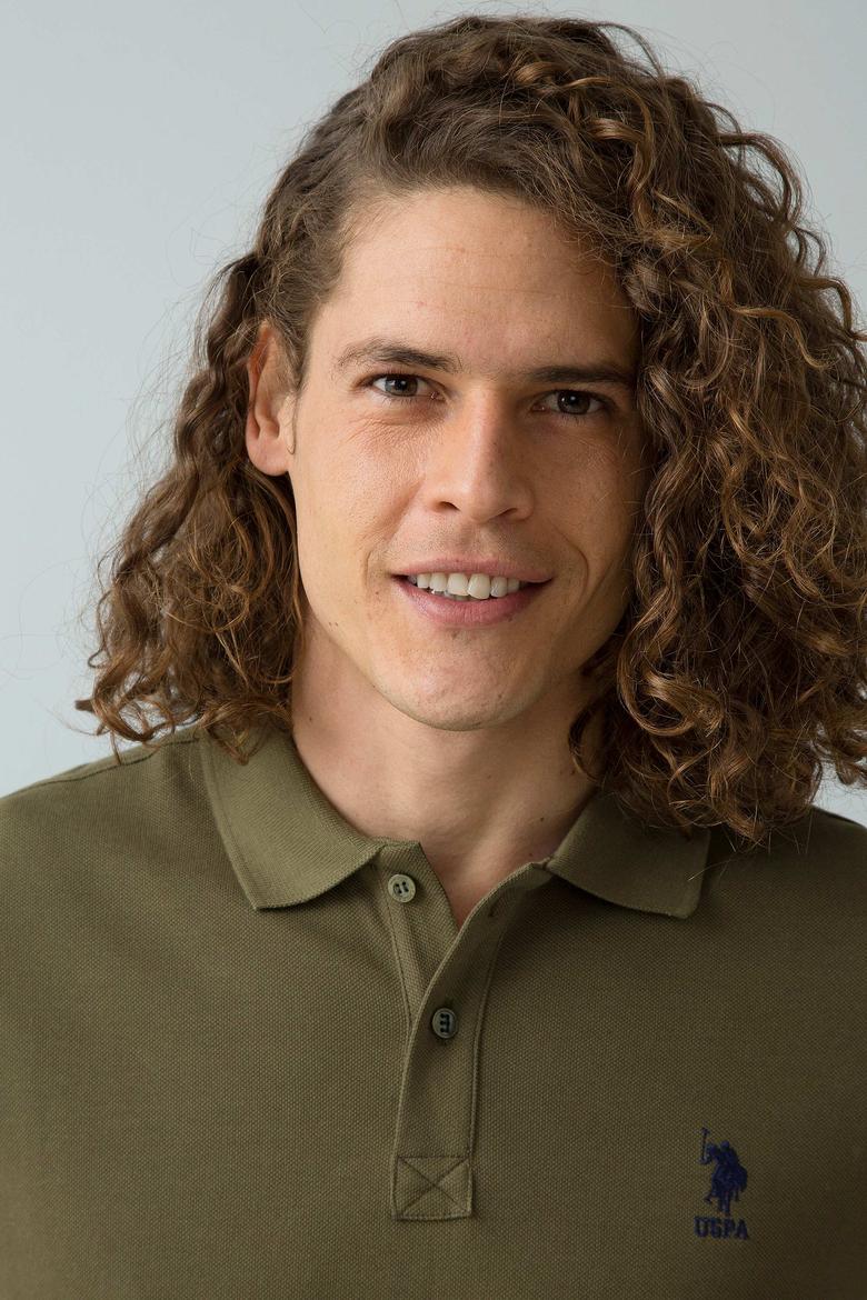 Erkek Koyu Haki Polo Yaka T-Shirt Basic - 50199819072