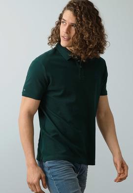 Erkek Koyu Yeşil Basic Tişört - 50199819151