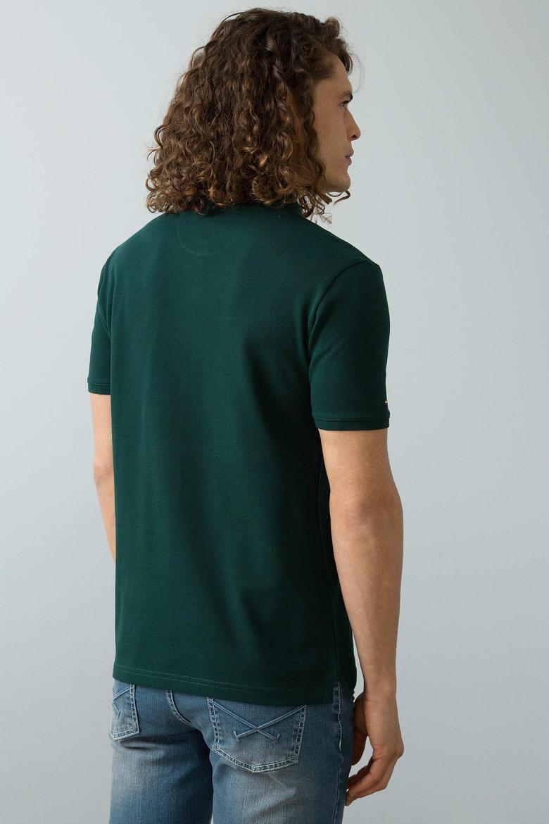 Erkek Koyu Yeşil Basic Tişört - 50199819151
