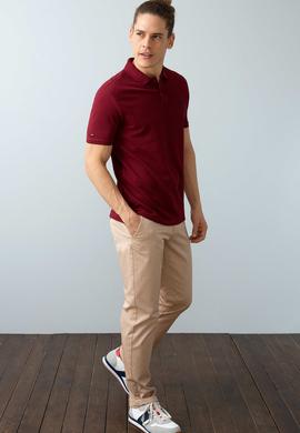 Erkek Bordo Polo Yaka T-Shirt Basic - 50199819177