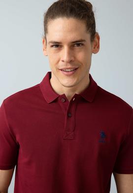 Erkek Bordo Polo Yaka T-Shirt Basic - 50199819177