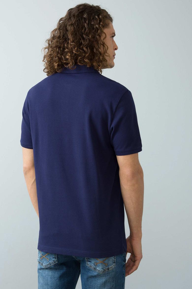 Erkek Lacivert Polo Yaka T-Shirt Basic - 50199833153