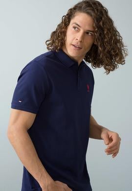 Erkek Lacivert Polo Yaka T-Shirt Basic - 50199833153