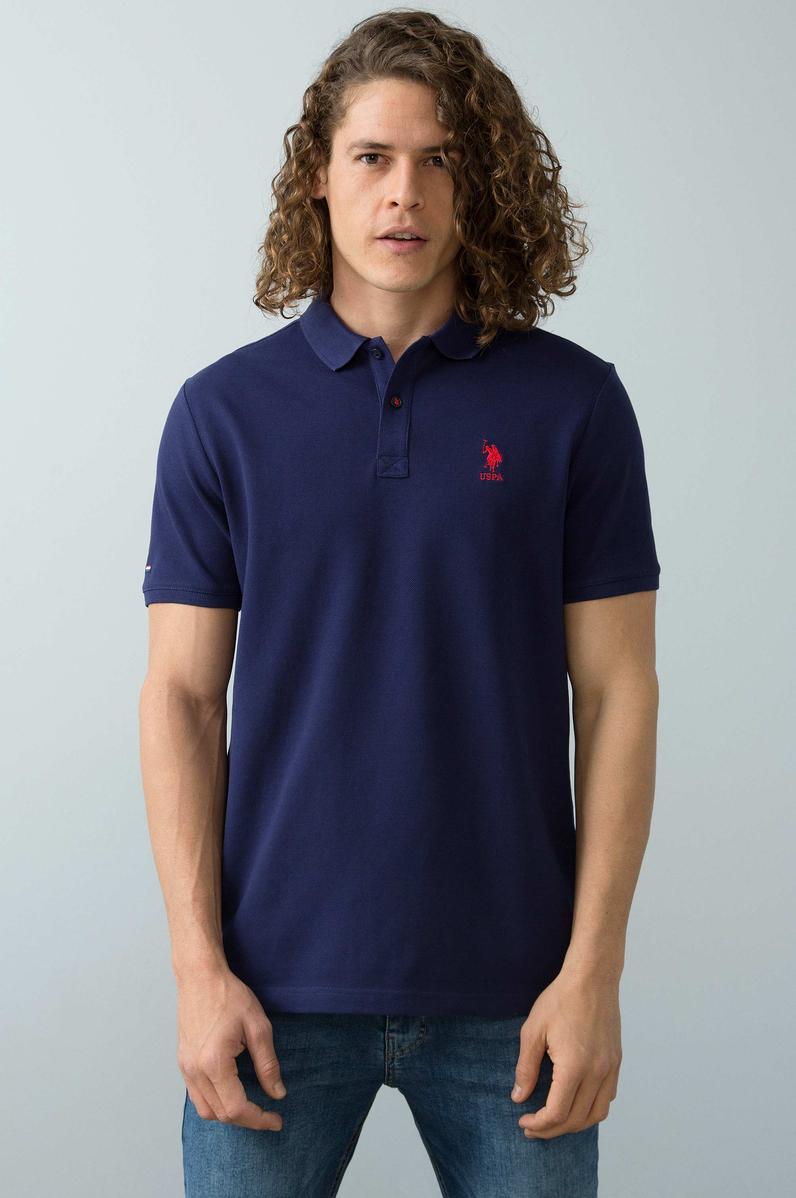 Erkek Lacivert Polo Yaka T-Shirt Basic