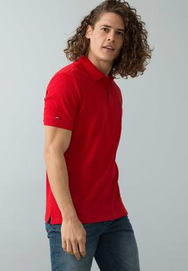 Erkek Kırmızı Polo Yaka Basic T-Shirt - 50199833222