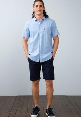 Erkek Mavi Gömlek Kısakol - 50200424055