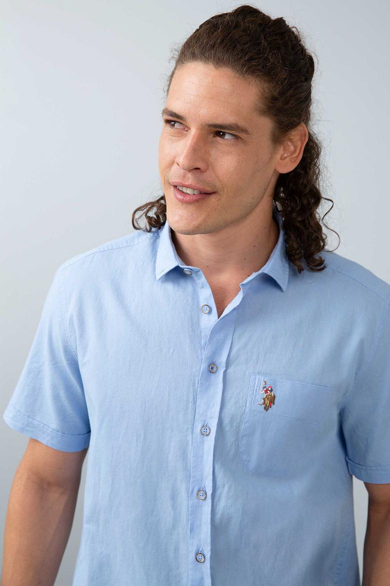 Erkek Mavi Gömlek Kısakol - 50200424055