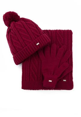 Kadın Kırmızı Kaşkol Bere Takımı - 50209833002